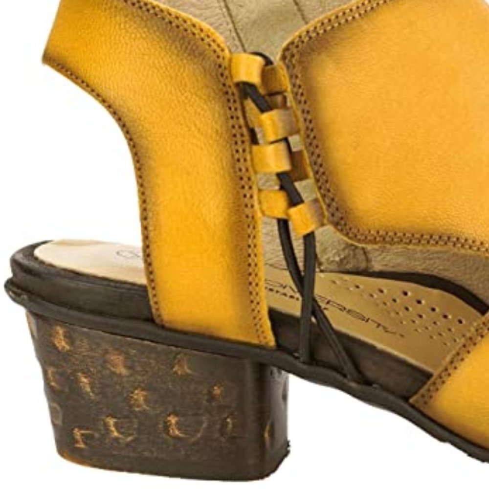 Unity In Diversity Shasta Daisy Leather Sandals - image 4